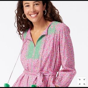 J crew belted tunic dress